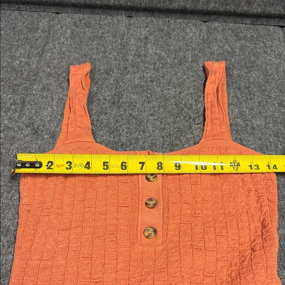 Free People Orange Textured Mini Dress - Picture 6 of 8